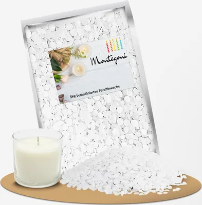 Produktbild von Paraffinwachs für Kerzen 5kg - Kerzenwachs, Wachsgranulat pastillen, Kerzenwachs zum gießen