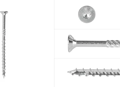 Produktbild von Spanplattenschrauben Verzinkt 6 x 100 mm Torx 25 Teilgewinde - Schachtel 100 Stück Schrauben