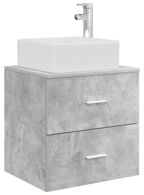 Immagine prodotto di vidaXL Lavabo da appoggio a muro grigio cemento 49,5 x 41 x 63 cm