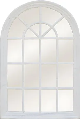 Produktbild von MONTESQUIEU Spiegel in Fensterform - Paulownia Holz - 120x80 cm - Dirty white