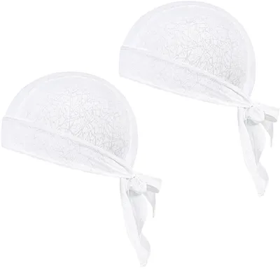 Imagen del producto de Bandana deportiva, gorro transpirable, 2 unidades, color blanco, para actividades al aire libre