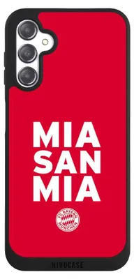 Produktbild von NIVOCASE Handyhülle für Samsung Galaxy A14 5G  Hülle NIVOpure Case Schwarz FC Bayern München FCB Mia San Mia