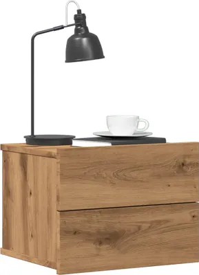 Produktbild von vidaXL Wand-Nachttisch Artisan-Eiche 40x32x30 cm