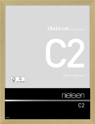 Produktbild von nielsen Aluminium Bilderrahmen C2, 18x24 cm, Struktur Gold Matt
