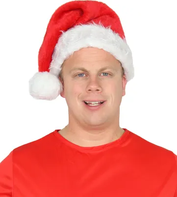 Produktbild von flauschige Weihnachtsmann Mütze rot
