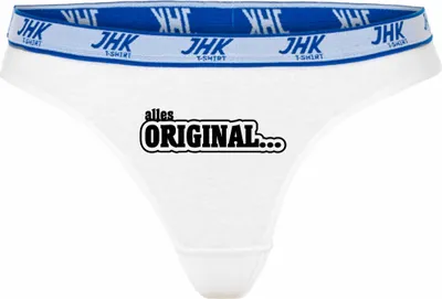 Produktbild von Damen Thong Slip - Boxer-0038-woman-white-h-L - weiß - L - hinten - Alles Original - lustiges Motiv - Spruch - Unterwäsche - Unterhose - Freizeit - lustig