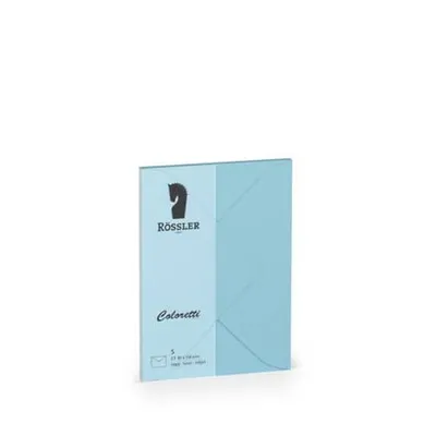 Produktbild von Briefumschläge C7, himmelblau, 80 g/m², nassklebend, 5 Stück