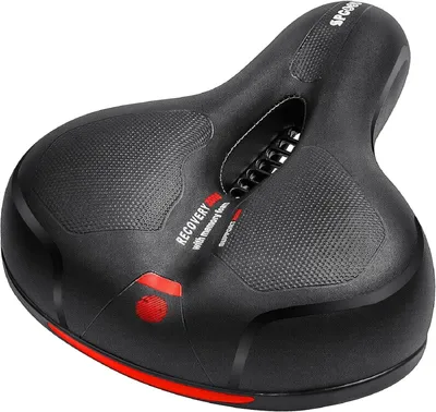 Productafbeelding van Fietszadel - Comfort Zadel - Comfortabel Fietsen - Schokabsorberend Gel - 25x20x9 cm - Zwart