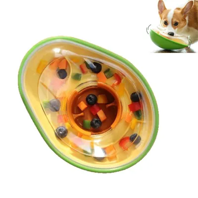 Produktbild von Avocado-Wackelspielzeug für Hunde, Leckerli-Spender, interaktives Hundespielzeug, Futter- & Leckerli-Spender, Puzzle-Spielzeug für langsames Füttern