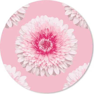Produktbild von MuchoWow® Mauspad Mousepad Mädchen - Blume - Rosa - Muster - Mädchen - Kinder - Kinder 40x40 cm - Mousepads - Maus Mat - Pad - Mausunterlage - Schreibtisch Accessoires