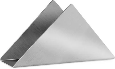 Produktbild von Ibenzoa® Dreieckiger freistehender Serviettenspender aus rostfreiem Edelstahl, Silber – Tischserviettenhalter mit nahtlosem Design & stabiler Basis für Küche & Esstisch