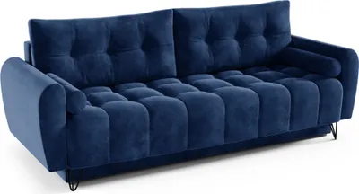 Produktbild von Schlafsofa Ohio dunkelblau - Couch mit Schlaffunktion und Bettkasten, Wohnzimmermöbel, Schlafsofa, Bettsofa Wohnzimmerset,