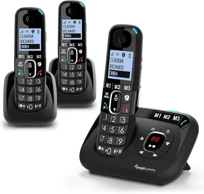 Immagine prodotto di amplicomms BigTel 1583 DECT telefono a tasti grandi nero (ATL1423365)