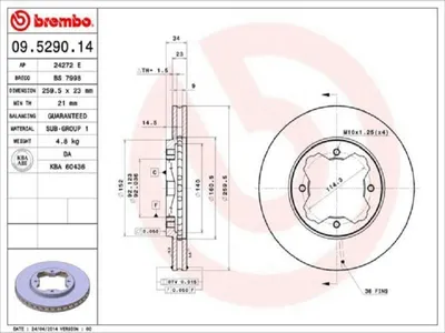 Zdjęcie produktu dla Tarcza hamulcowa BREMBO