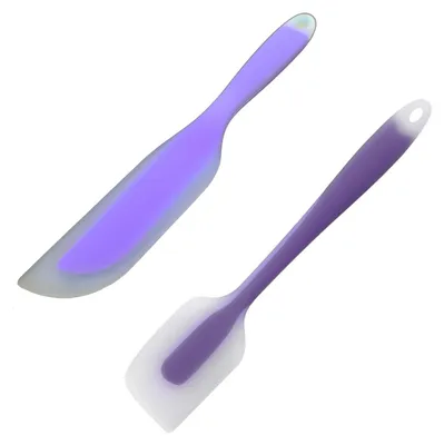 Produktbild von Set aus 2 Silikon-Spateln für Kochen und Backen