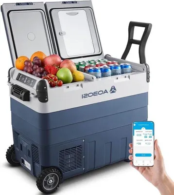 Obrázok produktu pre Chladiaca taška 50 l s dvoma teplotnými zónami od -20 °C do 20 °C pre auto, loď a karavan