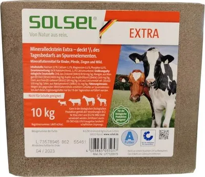 Produktbild von Solsel Extra 10kg Mineralstein Salzleckstein Leckstein