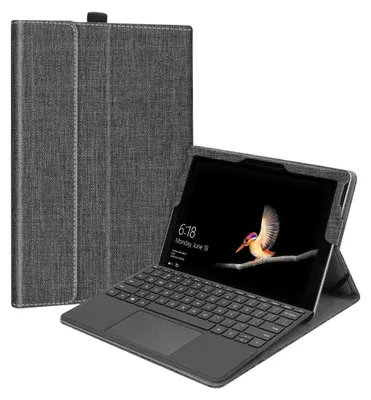 Produktbild von Fintie Hülle für Microsoft Surface Go 4 (2023) / Surface Go 3 (2021) / Surface Go 2 (2020) / Surface Go (2018) 10 Zoll Tablet, Multi-Sichtwinkel Schutzhülle, Type Cover Kompatibel, Dunkelgrau