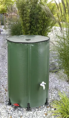 Zdjęcie produktu dla Zbiornik na wodę Garden Pleasure 250L składany zielony zbiornik z kranem kemping ogrodowy