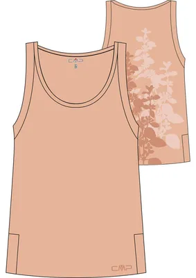 Produktbild von CMP Damen Tanktop aus 95% Baumwolle und 5% Elasthan, Stretch-Jersey, Rosa