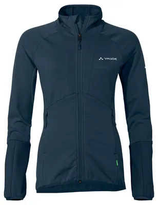 Produktbild von VAUDE Damen Fleece Jacke Monviso Fleece FZ Jacket II, elastisch, warm, feuchtigkeitsregulierend und schnelltrocknend, Passform: Slim fit, dark sea, 46