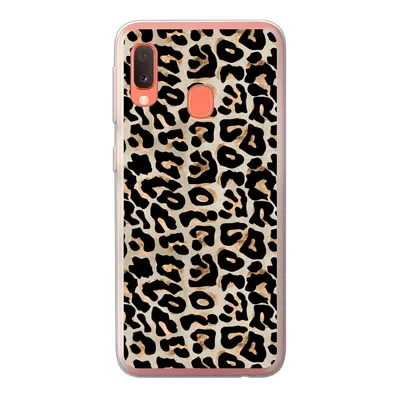 Produktbild von MuchoWow® Handyhülle Schutzhülle Hülle für Samsung Galaxy A20e Pantherdruck - Braun - Luxus Silikon Softcase Handy Hülle - Abdeckung