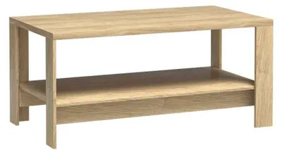 Produktbild von Masseno Couchtisch SYNDRA 120 cm Kaffetisch für Wohnzimmer Sofatisch Wohnzimmertisch Eichefarben