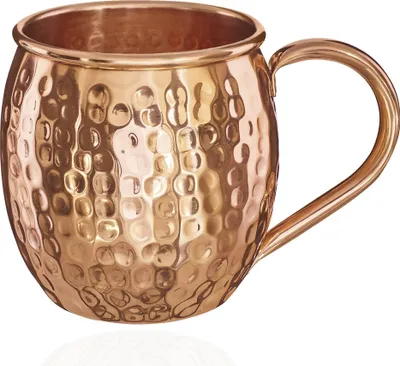 Produktbild von 140g Kupferbecher reines Kupfer 100% Ayuverda Kupfertasse Oval Moscow Mule 500ml