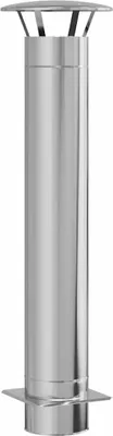 Zdjęcie produktu dla vidaXL Przedłużenie kominka srebrne 35 x 35 x 132 cm stal nierdzewna