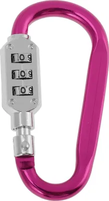 Produktbild von Kombinationsschlösser, 3-Ziffern-Kombinationsschloss D-Ring-Clip-Schloss, 42mm D-Typ Vorhängeschloss für Motorrad Fahrrad, Rosarot