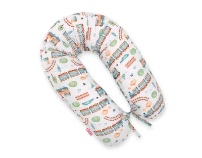 Image de Bobono Coussin de Grossesse Longer Turquoise Ergonomique Coussin d'Allaitement pour un Sommeil et Allaitement Confortables