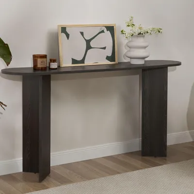 Image de Cercino - Console noire, 150x35x75h cm, une étagère