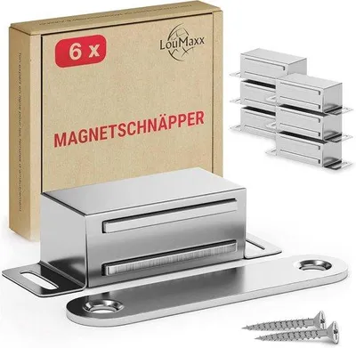 Produktbild von Famanu Magnetschnapper 6 kg Haltekraft - Set von 6 Edelstahl-Magneten