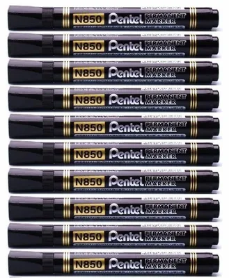 Image de Pentel N850 Marqueur permanent noir 10 pcs