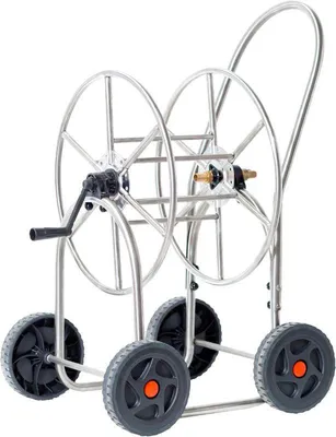 Produktbild von AGRATI Schlauchwagen Edelstahl 4 Räder 3/4"
