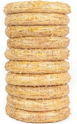 Produktbild von 10er Set Strohrömer, Durchmesser 25 cm, Stärke 4 cm