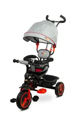 Produktbild von Toyz BUZZ Dreirad und Kinderwagen 2in1 - 102 x 101 x 49 cm - Rot