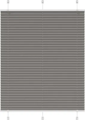 Immagine prodotto di vidaXL Tenda plissettata antracite 110x100 cm Larghezza del tessuto 109,4 cm Poliestere