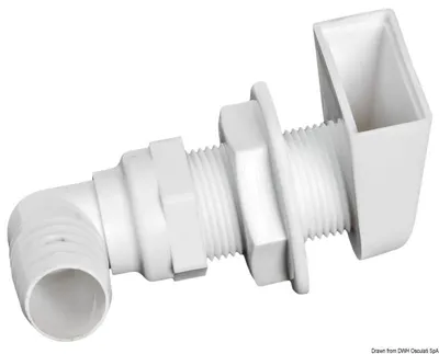 Image de Passage de bord en plastique, blanc 90° 1" x 25 mm , 1 pièce