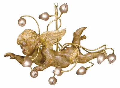 Immagine prodotto di Casa Padrino lampada a sospensione a LED in stile Art Nouveau oro antico / ambra 60 cm -  Italy