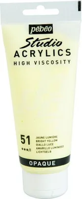 Obrázek produktu pro Krycí akrylová barva – světle žlutá – 100 ml