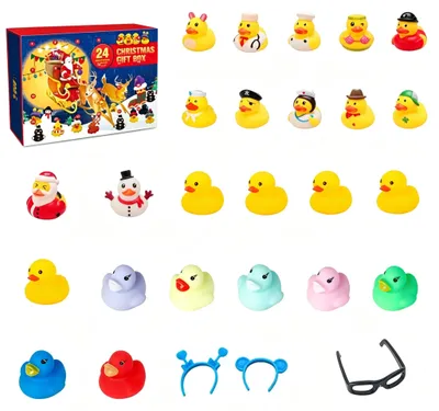 Productafbeelding van Adventskalender Kerst- met badeendjes - Aftellen naar Kerstmis 2026