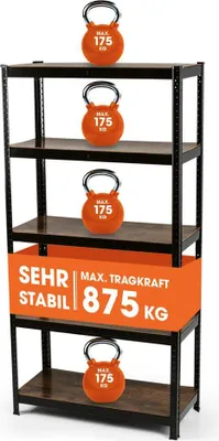 Produktbild von EASYmaxx 2 in 1 Schwerlastregal & Werkbank, 180 x 90 x 40 cm - 875 kg Traglast
