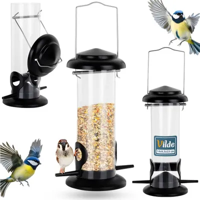 Produktbild von Vogelfutterstation zum Aufhängen, Körnerfutterbox, Balkon, Garten, Terrasse