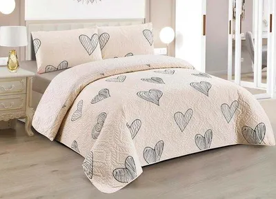 Produktbild von Famanu Tagesdecke für Frühjahr und Sommer mit 2 Kissenbezügen - Doppelseitiges Design in verschiedenen Farben