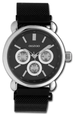 Obrázek produktu pro Hodinky Oozoo, dámské/pánské, černé, kovový pásek, quartz, analogové, model D3UOC10696