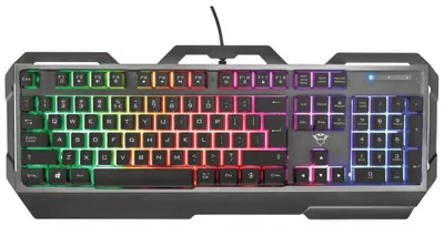 Produktbild von Trust GXT 856 Torac, Kabelgebunden, USB, Membran Key Switch, QWERTY, RGB-LED, Schwarz