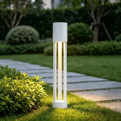Produktbild von Mai & Mai Wegeleuchten Außen LED 10W, Pollerleuchte ⌀120xH700mm IP65, 3000K Aussenleuchte Pollerleuchte Standleuchte für Garten, Sandweiß NeoForge