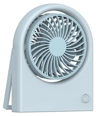 Immagine prodotto di INF Ventilatore da tavolo pieghevole (motore brushless) — Batteria ricaricabile da 1200 mAh, tre velocità, montabile a parete, angolo regolabile Blu