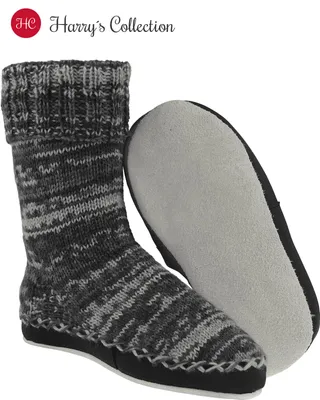 Produktbild von extra Breite Ledersohle für Hüttenschuhe mit Wolleinlage